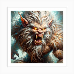 Lycanthrope Barbarian Art Print