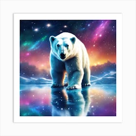 Polar Bear Reflections Art Print