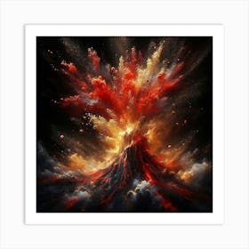 Explosion Of A Volcano 3 Art Print