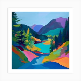 Colourful Abstract Olympic National Park Usa 2 Art Print