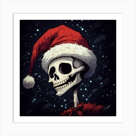 Merry Christmas! Christmas skeleton Art Print