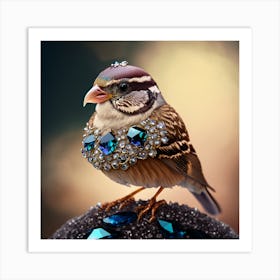 Bird With Jewels 1 Art Print