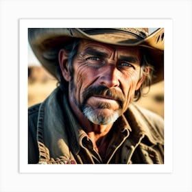 Cowboy Portrait Art Print