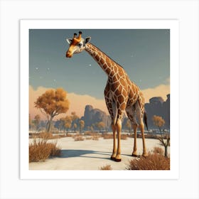 Default Default Retro Giraffe For Defferent Seasons Aestethic 2 (1) Art Print