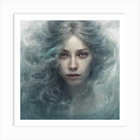 Woman In The Water 1 Art Print