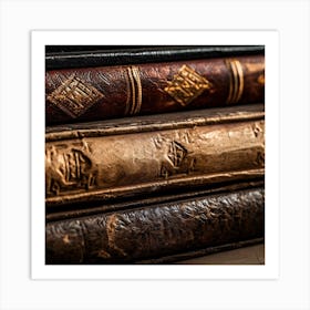 Old Books On A Table 4 Art Print