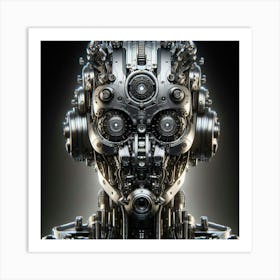 Robot Head 2 Art Print