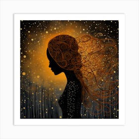 Hair In The Wind Art Print