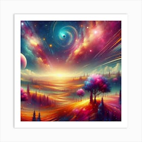 Psychedelic Landscape 11 Art Print