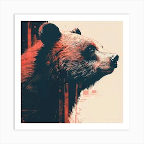 Bear Head 2 Art Print