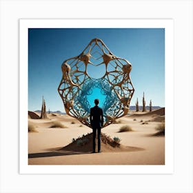 Man In The Desert 213 Art Print