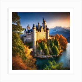 Castle In The Mountains 1 Art Print