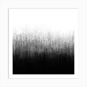 Charcoal Ombre Square Art Print