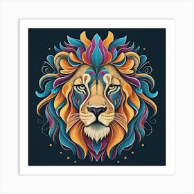 Lion Head Art Print