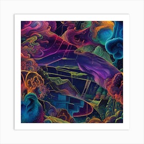 Psychedelic Landscape Art Print