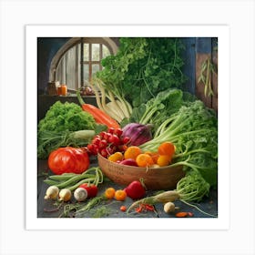 Vegetables In A Bowl Art Print