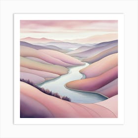 River Valley 3 Art Print