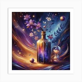 Flower In A Bottle 1 Art Print