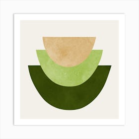 Geomatic shapes in watercolor 5 Art Print