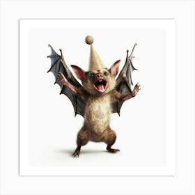 Bat In A Party Hat 1 Art Print