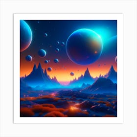 Space Landscape1 Art Print