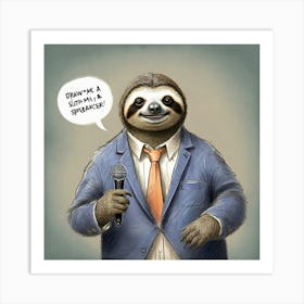 Sloth 67 Art Print