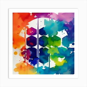 Rainbow Splatter 2 Art Print