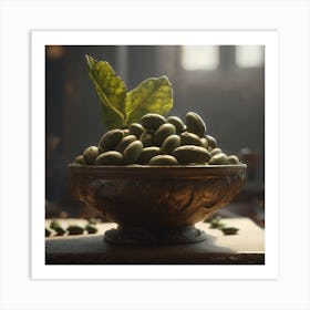 Bowl Of Green Beans 1 Art Print