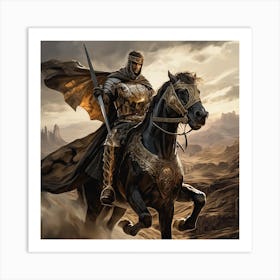 Knight On Horseback Art Print