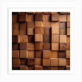 Wooden Cubes 1 Art Print