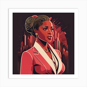 Woman In A Suit 1 Art Print