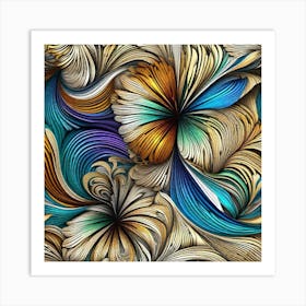 Abstract Floral Pattern Art Print