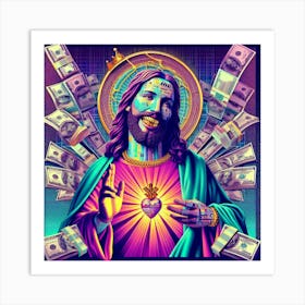 Jesus With Money 3 Art Print
