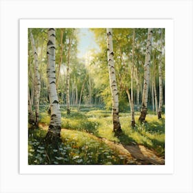 Birch Forest Art Print