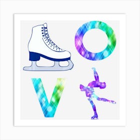 Love Figure Skating Ice Skater Girls Art Print