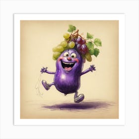 Purple Grapes Art Print