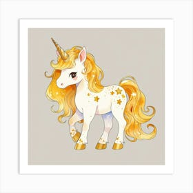 Unicorn With Stars Art Print