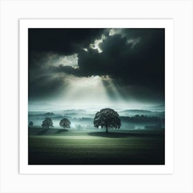 Landscape With Trees 2 Art Print