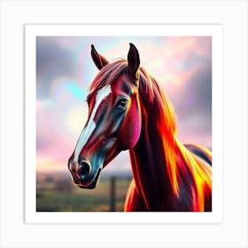 Horse In Copel - Creative Portrait Poster