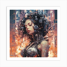 Cybernetic Woman 1 Art Print