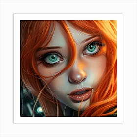 Red Haired Girl 2 Art Print