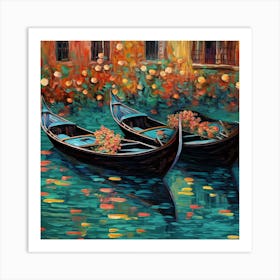 Gondolas In Venice 5 Art Print