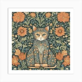 wlliam morris cat Art Print