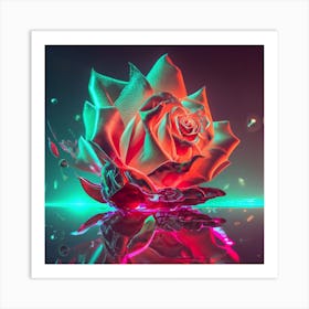 Abstract Rose Art Print