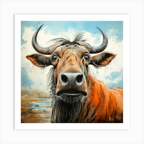 Bull - Oil On Canvas Poster