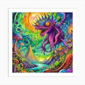 Psychedelic Monster 1 Art Print