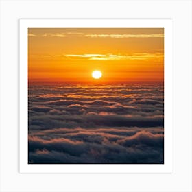 A Serene Tranquil Documentation Of Nature Capturing The Splendor Of Day Turning Into Dusk The Sky (3) Art Print