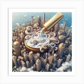 City In The Clouds 1 Art Print