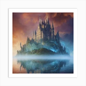 Harry Potter Castle Landscape Art Print