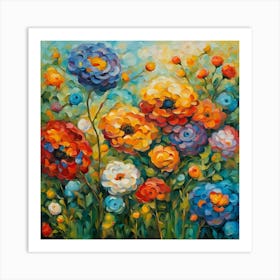 Flowers In The Garden Art Print